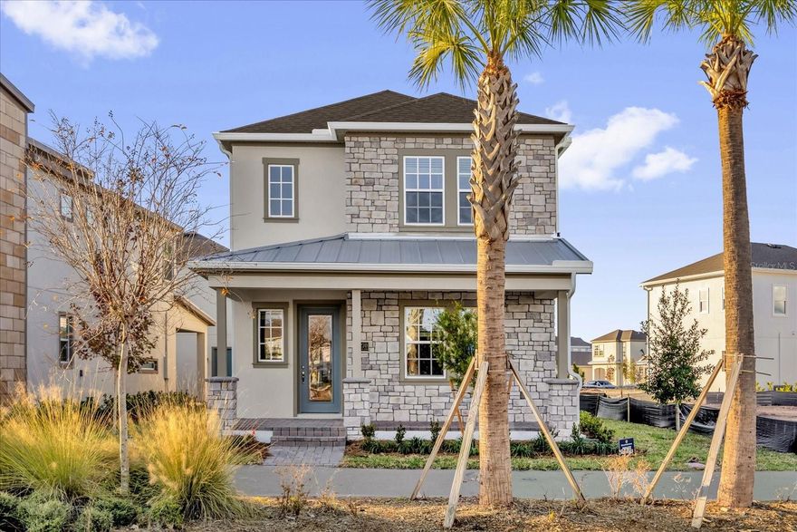 Meet the Thatcher Plan, a striking two-story home designed for comfort and style, filled with natural light in Laureate Park. This is new construction with tasteful upgrades—be the first to live in this 2025-built home featuring 3 bedrooms and 2.5 bathrooms. The thoughtfully designed layout includes a first-floor primary suite that feels like a true retreat, complete with a private en-suite bathroom and dual shower heads. Rent includes a new washer and dryer, fiber internet, landscaping, and a great Laureate Park location. Out front, you’ll enjoy a welcoming full-length porch paired with a classic stone elevation.

Inside, the main living areas flow together seamlessly, connecting the living room, dining space, and kitchen into one open and functional gathering area. A standout feature is the grand ceiling height in the living room, which brings in an abundance of natural light and creates an airy feel throughout the home. Upstairs, you’ll find two additional bedrooms connected by a Jack-and-Jill bathroom. An oversized two-car garage provides secure parking along with generous storage. Residents also enjoy access to neighborhood amenities including the aquatic center, LP Fit gym, walking and biking paths, tennis/pickleball courts, and a basketball court. This home has a detached garage 1 bed 1 bath apartment that will also be for rent with an amazing introductory price of $1499.