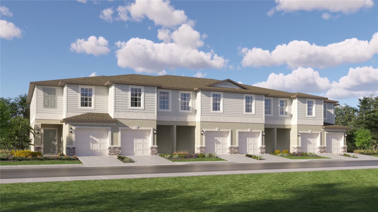Under Construction. BRAND NEW HOME - This contemporary two-story townhome features a modern open-concept layout among the Great Room, kitchen and dining space on the first floor. Through sliding glass doors is a covered patio for outdoor moments. Upstairs, a loft joins a bedroom with attached bathroom and the comfortable owner’s suite with a walk-in closet. Completing the home is a one-car garage. Interior photos disclosed are different from the actual model being built.
Nestled in the quiet city of San Antonio, FL, Mirada is a master-planned community with new townhomes and single-family homes for sale. Residents of all ages will have everything they need to live a relaxed lifestyle, including access to a pristine 15-acre Lagoon, a playground, dog park and scenic multi-use trails. Situated in Pasco County, the community is just a short drive from some of Tampa’s most popular dining and retail establishments, such as the Tampa Premium Outlets® in Wesley Chapel and Wiregrass Mall.
