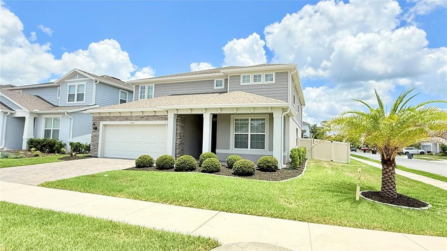Beautifully upgraded and truly move-in ready, this stunning 5-bedroom, 3-bath Pulte-built corner home in the highly desirable Chapman Pines community in Oviedo offers luxury, space, and modern efficiency. Designed with an abundance of natural light and elegant finishes throughout, the home features crown molding, engineered wood flooring on the main level, designer lighting, and an open-concept layout perfect for everyday living and entertaining. The gourmet kitchen is a standout with 42” cabinetry with crown molding, granite countertops, stainless steel appliances, built-in oven, gas cooktop, pendant lighting, closet pantry, and an oversized breakfast bar overlooking the spacious family room. Flexible living spaces include a first-floor guest suite with full bath, a dedicated office/den, and an expansive upstairs game room. The luxurious owner’s retreat offers a spa-inspired bath with dual granite vanities, walk-in shower, and a large walk-in closet. Additional upgrades include a tankless gas water heater, natural gas community benefits, dual-pane windows, two A/C units, gas hookup for outdoor grilling, paved driveway and patio, lawn backyard with PVC fencing, and HOA-covered irrigation water. Zoned for top-rated Oviedo schools and conveniently located near major highways, shopping, dining, and recreation—this exceptional home checks every box. Note: Some of the pictures are showing the virtual staging of the unit and the furnitures are not included to the listing