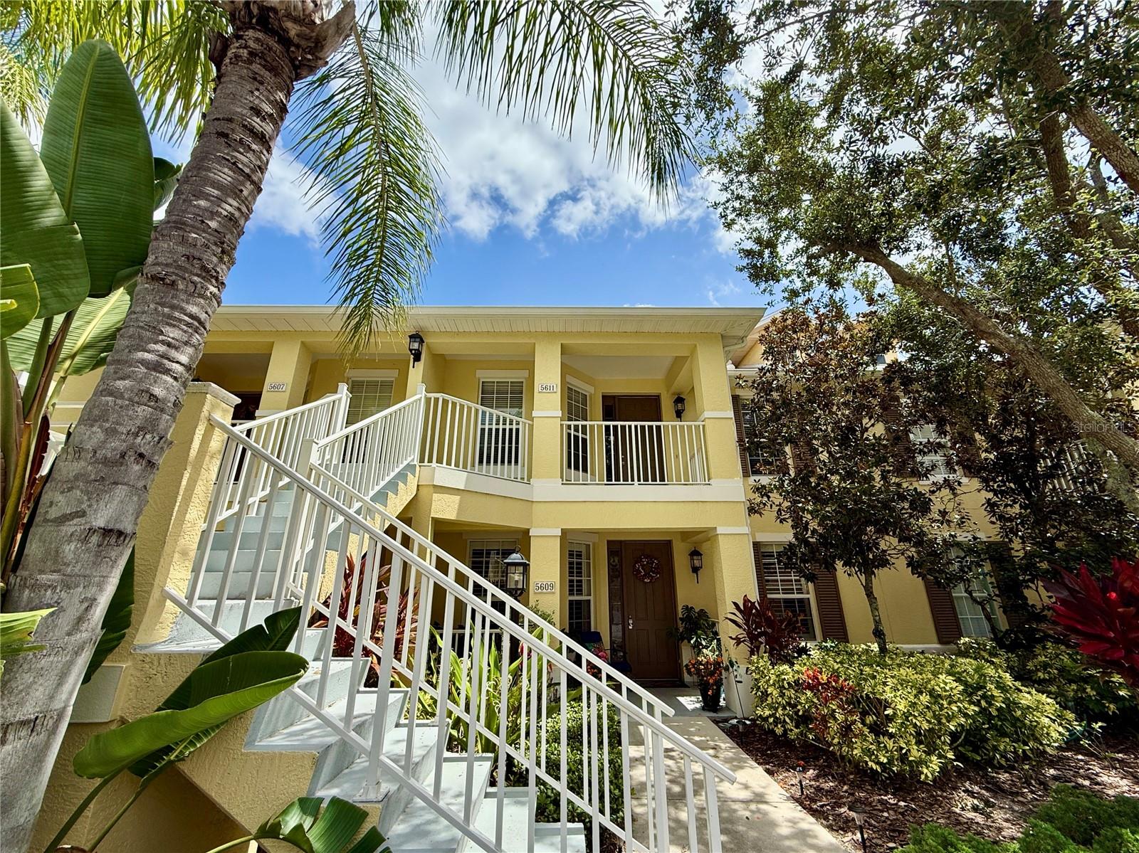 Under contract-accepting backup offers. Spacious 2-bedroom, 2-bathroom condo featuring high ceilings and private view. The kitchen has stainless steel appliances, granite countertops, GE appliances and a pantry closet. The primary bedroom has 2 walk in closets, the bathroom has a large shower with two sinks. Enjoy the screened-in porch with bypass sliding glass doors for seamless indoor-outdoor living. The single car detached garage has additional storage as well as an attic. Includes one deeded parking space in addition to the garage.
Harborage on Braden River is a tropical oasis. This gated community has including boat docks, a kayak/canoe launch, a fishing pier, walking trails, a heated pool and spa, an outdoor kitchen with a grill, a library and a fitness center. Docks with lifts may be available for an additional fee and can accommodate boats up to 25 feet and 5,000 pounds—please call to confirm availability.