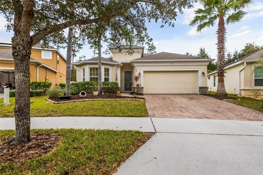 Welcome to your dream home in the highly sought-after Saddlebrook subdivision! This stunning 3-bedroom, 2-bathroom is priced below appraised value!  Sellers willing to give closing cost credit to buy the rate down for buyer!!  This residence boasts exquisite finishes and a layout designed for both comfort and style.

Step inside to discover a spacious and inviting open floor plan, highlighted by a generously sized kitchen with a large island, perfect for both casual family meals and entertaining guests. The kitchen overlooks the beautiful wooded backyard, creating a seamless connection between indoor and outdoor living spaces.

Custom window treatments adorn the home, adding a touch of elegance and privacy. The master bedroom is a retreat in itself, featuring a cozy ambiance and two walk-in closets for ample storage. The master bathroom is a spa-like haven with a large shower and dual sinks, offering both convenience and luxury.

One of the unique features of this property is the oversized lot with the wooded backyard, providing a serene and private retreat. With no rear neighbors, you can enjoy peaceful moments on the paver patio or take a refreshing dip in the stock tank pool (Drained for the winter). There's a playground for the family to enjoy, making it a perfect space for both relaxation and play.

The large covered and screened lanai is ready for entertaining, offering a perfect space to gather with family and friends. Or start your day with a cup of coffee on the lanai while immersing yourself in the soothing sounds of nature.

Discover even more possibilities with the added bonus of a mini-split system in the garage, creating a versatile space that can be easily transformed into a fitness area or a hobby room. This thoughtful addition ensures year-round comfort, allowing you to pursue your passions or stay active in a climate-controlled environment. Whether you're into fitness routines, crafting, or pursuing a hobby, the garage is now a flexible space that adapts to your lifestyle. Make the most of this unique feature and elevate your living experience in this Saddlebrook haven. Schedule a showing today to explore how this home seamlessly combines functionality with luxury.

*Sellers will be including all appliances, washer and dryer, full fridge and mini-split AC in garage.