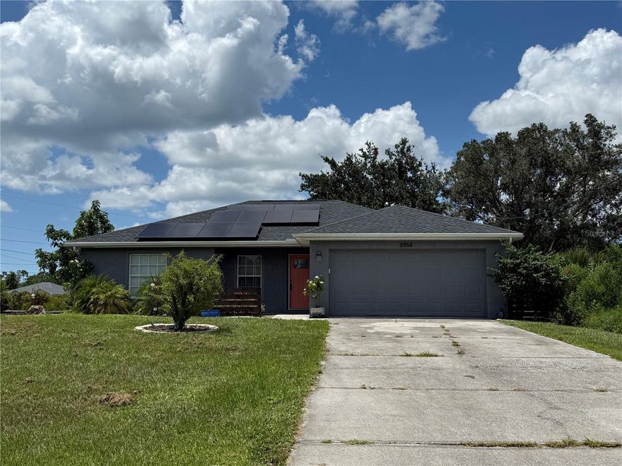 Short Sale. Short Sale – INVESTMENT OPPORTUNITY!!!  SOLD AS IS
BANK APPROVED PRICE 
Welcome to 5956 Nyberg Rd, North Port, FL 34291
 3 Bedrooms |  2 Bathrooms |  2-Car Garage |  1/4 Acre Lot | Upgraded Throughout
Home is being sold "as is". All measurements are approximate. Buyers should verify. 

This is a SHORT SALE

Step into this move-in ready home featuring:

 New Roof (2022)

 New HVAC System (2022)

 New Hot Water Tank (2022)

 New Luxury Vinyl Plank Flooring

 Spacious 2-Car Garage

 Fenced Backyard on ¼ Acre Lot

The layout is open and comfortable, ideal for families, remote workers.

 Appointment Only, Combination Lockbox, Go Direct, Lockbox - Coded, See Remarks, Use Showing Time Button
