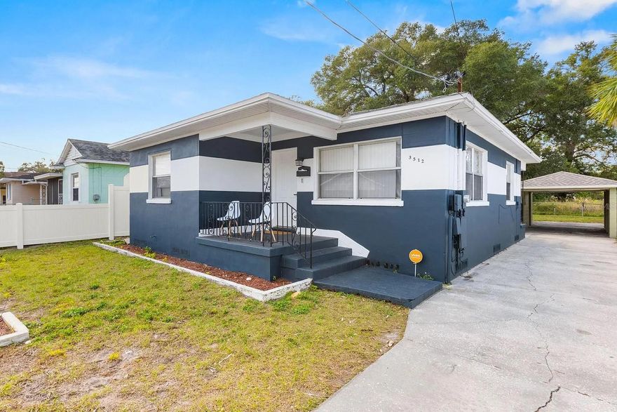 This single-family residence presents an excellent opportunity as a starter home or investment property. Offering 2 bedrooms and 1 bathroom, the home features an open-concept floor plan that maximizes space and natural light. A detached carport includes additional storage and a dedicated laundry room with washer/dryer hookups for added convenience.

The kitchen and bathroom have been tastefully updated, enhancing both functionality and appeal. Outdoors, enjoy a spacious, fully fenced rear yard with ample room for entertaining, expansion, or future improvements.

While zoned for residential use, the property carries a Commercial-Intensive (CI) future land use designation, offering unique flexibility and potential. Ideally located near Ybor City, just minutes from Downtown Tampa, Tampa International Airport (TIA), and the upcoming GasWorx development that's underway of 50-acre mixed-use redevelopment to bridge Ybor City and Downtown Tampa/Channelside, this property is perfectly positioned for long-term value and growth.