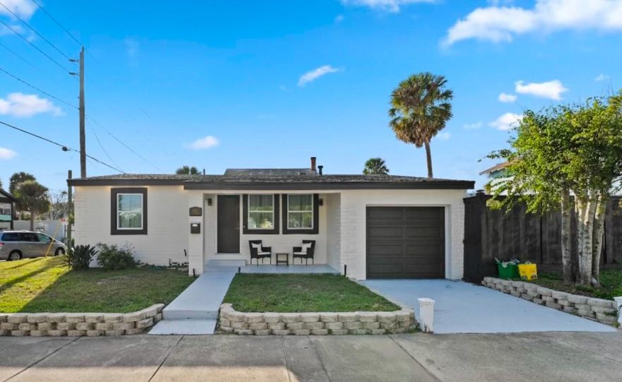 BEACHSIDE LIVING AT ITS BEST! Welcome to this beautifully remodeled beachside home located on a charming corner lot just steps from the beach, waterpark, boardwalk, Ocean Center, pier, restaurants, and more. This Florida retreat offers the perfect blend of comfort and coastal living with a private pool and backyard oasis that truly feels like vacation mode every day. NO HOA!! The home features a new HVAC system and plumbing, custom high quality cabinetry, closets, and vanity, along with an attached garage complete with washer, dryer, and plenty of storage space. The bathroom showcases a beautifully updated shower design, while the irrigation system makes lawn maintenance easy and convenient. Tastefully remodeled throughout, this move in ready gem is a must see!