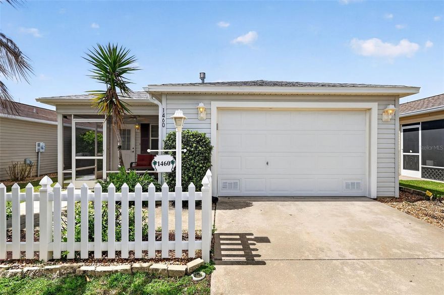 BOND PAID – TURNKEY Colony Patio Villa in Prime Location!

Welcome to this nicely maintained 2 bedroom, 2 bathroom villa nestled in Crestwood Villas in the Village of Duval- perfectly positioned right off of 466A for ultimate convenience. Step through the screened front lanai or side patio and into a bright, open floor plan designed for easy Florida living. The spacious living and dining areas flow seamlessly into the kitchen, creating an inviting space. The kitchen is equipped with warm wood cabinetry, pull-out drawers in lower cabinets, a gas range, pantry closet, and a convenient indoor laundry closet.
The primary bedroom offers a walk-in closet and private en suite bathroom featuring a step-in shower. The guest bedroom includes a built-in closet and is ideally located near the guest bathroom with a tub/shower combination. A hallway linen closet adds additional storage. The garage accommodates both a car and golf cart and includes a utility sink for added convenience. Major updates include a re roof in 2023 and HVAC in 2019, plus the BOND IS PAID. Enjoy the best of The Villages lifestyle with the adult pool at Duval, or spend the day at Seabreeze Recreation Center right around the corner. Golf enthusiasts will love the proximity to Truman and Roosevelt Executive Golf Courses. Ideally located between Lake Sumter Landing and Brownwood Paddock Square, you’ll have easy access to nightly live music, dining, shopping, and endless entertainment. Whether you’re looking for a full-time residence, seasonal retreat, or investment opportunity, this move-in ready villa checks all the boxes. Schedule your private showing today!