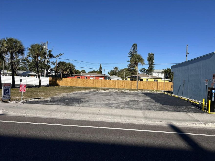 Rarely available Gulf Blvd frontage property, across the street from the beach. Currently vacant land, graded and being used as a paid parking lot. Two contiguous, platted lots, each is 40’ wide x 83’ deep (80'w x 83' deep total). Current zoning is C3 - Retail Commercial allowing for flexible uses: retail/commercial/residential/hotel. Also of note is that short term rentals are permitted in this zoning category. Recently reduced front setbacks (now 10') allow for a larger building envelope. This would make a great place for live/work units, retail or small hospitality use. 
Site has been graded, has large curb-cut and sits ready for redevelopment. Water, sewer and electric service is in place and ready to connect. 80’ of Gulf Blvd frontage, Located in the heart of Madeira Beach. Avg Daily Traffic count approximately 22,000 (per Forward Pinellas)
Surrounding properties include: hotel, retail, residential, condominiums. Beach access across the street.  Owner financing may be considered as a first mortgage with substantial downpayment.