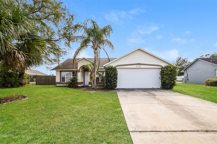 Charm and curb appeal abound for this Deltona home! Step inside into the inviting foyer, which is flanked by the dining room, and into the home's well-appointed living room. The kitchen boasts stainless steel appliances, hard surface countertops, and ample storage. This split, ranch style floorplan features a primary suite and two secondary bedrooms. Come and see for yourself the possibilities that this home has to offer!