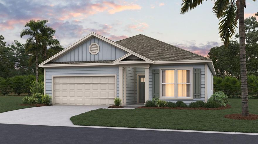 Under Construction. Introducing The Alden from D.R. Horton’s Tradition Series, a thoughtfully designed new home floorplan that lives larger than its 1,618 square feet of living space. This single-story layout includes three bedrooms, two bathrooms, and a two-car garage, making it ideal for first-time buyers, downsizers, or anyone looking for a spacious and low-maintenance home.

At the heart of the home is a bright, expansive layout that connects the kitchen, dining area, and living room. The kitchen features a large island that serves as a hub for cooking, casual dining, or entertaining. Whether you are hosting friends or enjoying a quiet night in, Alden’s layout makes everyday living both easy and enjoyable. Natural light fills the living spaces thanks to oversized windows and 9-foot ceilings throughout that enhance the home’s warm and inviting feel. The main suite is privately located and offers a large bathroom with a double vanity and walk-in shower, garden tub, along with a generous walk-in closet that makes organizing a breeze. Two additional bedrooms provide space for family, guests, or a home office.

Energy-efficient features and quality construction makes the Alden a great choice for homeowners who want comfort, value, and style in a well-planned layout. With its modern finishes and flexible living space, the Alden is designed to fit a wide range of lifestyles.