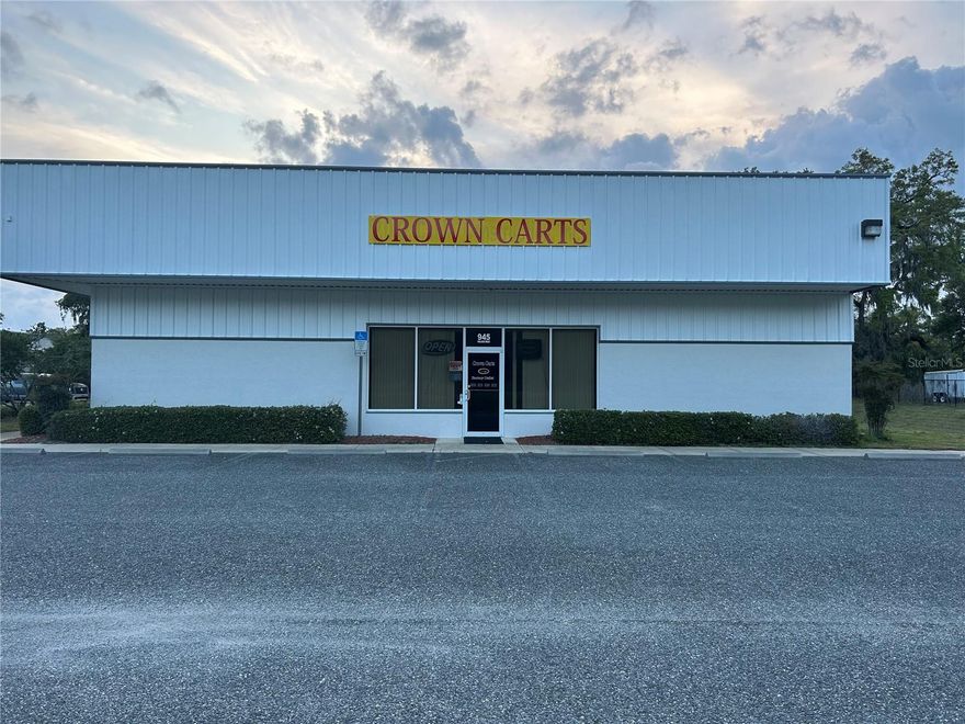 Prime Commercial Opportunity! Located at 945 Walker Rd in bustling Wildwood, Florida, this versatile commercial building, with room to expand, offers exceptional visibility and access to The Villages, I-75, and The Florida Turnpike. Perfect for retail, office space, or service-oriented businesses, seize this chance to establish your presence in a thriving community!