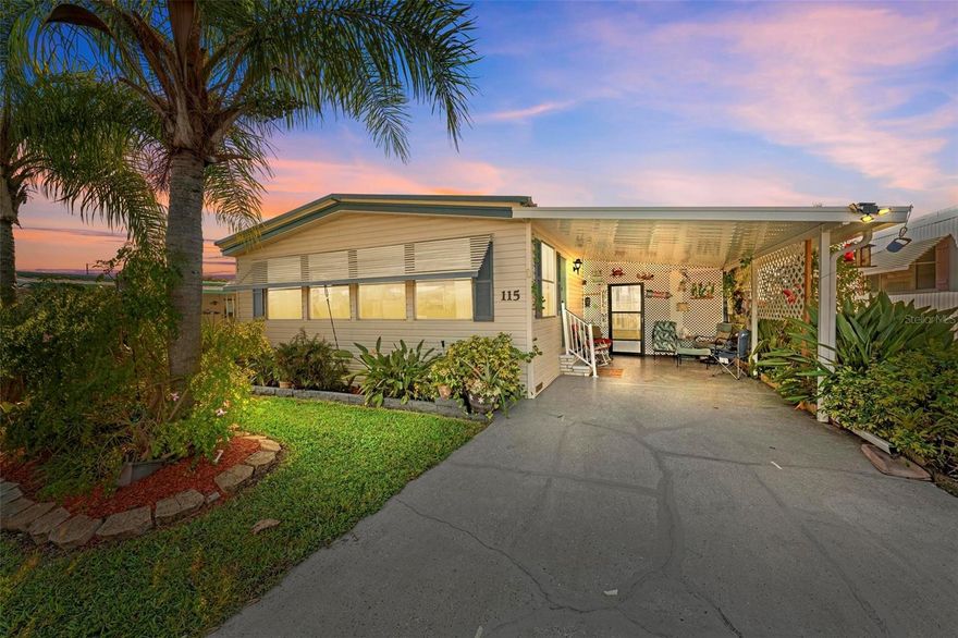 Welcome to Brittany Estates – Resort-Style 55+ Living on Lake Griffin! Discover comfort, convenience, and community in this well-cared-for 2-bedroom, 2-bath double-wide located in the highly desirable Brittany Estates 55+ co-op—where you own your share and enjoy low-maintenance living in a lakefront setting. This home has been thoughtfully updated to provide peace of mind for years to come. Recent improvements include a new carport (2025), new water lines (2024–2025), vapor barrier sealed (2024), and roof pressure washed and sealed (2024). The subflooring was replaced just two years ago, and the A/C (2015) is serviced twice a year for dependable performance. Enjoy the newly refreshed kitchen with 2022 lower cabinets, and take comfort in a February 2025 4-point inspection already completed. 
Relax and unwind in the enclosed lanai, perfect for morning coffee, quiet reading, or evening breezes. As a shareholder in this vibrant, pet-friendly community, you’ll enjoy resort-style amenities for just $160 per month, including water, sewer, lawn care, twice-weekly trash pickup, and storage. Spend your days socializing in the clubhouse, swimming in the heated and screened pool overlooking Lake Griffin, or taking advantage of the private marina with 49 boat slips, boat ramp, and fishing pier. The community is golf-cart friendly, making it easy to visit neighbors or enjoy the beautifully maintained grounds. Ideally located just 3 miles from shopping, dining, and medical facilities, this home offers an incredible combination of value, lifestyle, and lakeside living. Don’t miss your opportunity to join one of Leesburg’s most welcoming 55+ waterfront communities—schedule your showing today! Notes: All information deemed reliable but must be verified by buyers. Room measurements are approximate and should be verified by buyers. Brittany Estates requires a $200 application fee for the approval process.