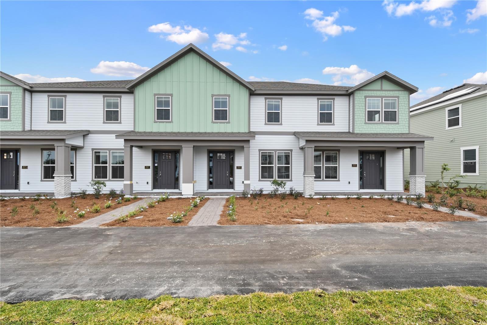 Welcome to your Home Sweet Home! This quaint and lovely 4-bedroom and 3-full-bathroom townhome in the Weslyn Park community of Sunbridge in St. Cloud, Florida, is sure to impress. As you enter, you are greeted with a bedroom and a full bathroom. It makes for a perfect office or private guest suite. Down the hall is the heart of your new home with an Open Concept Kitchen, Family, and Dining Room combo. This Light, Bright, Sleek kitchen features stainless steel appliances, with a gourmet kitchen package, cooktop, wall oven, fan hood, granite counters, shaker-style cabinets with crown molding, and a lovely subway tile backsplash. Your island offers perfect seating and prep space, along with a closet pantry. Head upstairs and you will find two more bedrooms with a full bathroom, laundry closet, utility space, and tucked away is your Master Bedroom plus an ensuite featuring granite countertops, double sinks, and a walk-in shower with a lovely floor-to-ceiling subway tile backsplash. Lastly, enjoy a spacious two-car garage for all of your storage needs. Rent includes Internet and Solar Tesla Panels. Weslyn Park at Sunbridge offers nature trails, walking paths, and a pool a few blocks from your home. Located minutes from Lake Nona Medical City, shopping, dining, Orlando International Airport, and major highways.