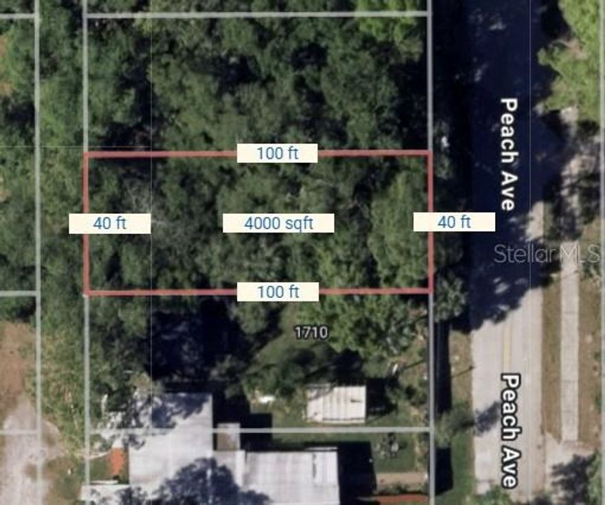 Vacant residential lot located on Peach Ave in Sanford, 100 ft x 40 ft. Ideal for investment or future build. Can be purchased together with neighboring Lot 26.