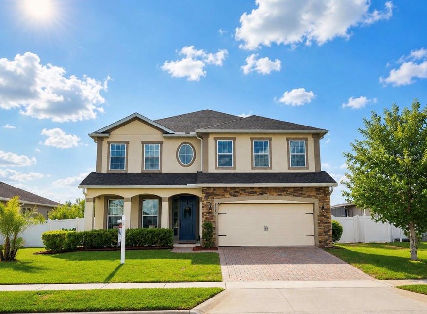 Welcome to 4300 Tigris Drive in the sought-after Orchid Estates community of Apopka, Florida — a beautifully maintained 4-bedroom, 2.5-bath home offering the perfect blend of comfort, style, and functionality. This spacious two-story residence features stunning curb appeal with manicured landscaping, elegant stone accents, and a welcoming front porch that immediately feels like home.
Step inside to discover a warm and inviting open-concept layout filled with natural light, neutral tones, and tasteful finishes throughout. The gourmet kitchen is the heart of the home, showcasing rich espresso cabinetry, granite countertops, stainless steel appliances, a large center island with seating, and ample space for entertaining family and friends. Overlooking the kitchen, the expansive living and dining areas create the perfect flow for everyday living and special gatherings alike.
The spacious primary suite offers a peaceful retreat with tray ceilings, oversized windows, and a luxurious en-suite bathroom featuring dual vanities, granite countertops, and a large walk-in shower. Additional bedrooms are thoughtfully designed with stylish décor, generous closet space, and flexibility for guests, home office use, or growing families.
Step outside to your fully fenced backyard oasis with a covered lanai perfect for relaxing evenings, weekend BBQs, and outdoor entertaining. The oversized yard provides endless possibilities with plenty of room for a future pool, play area, or garden. Solar panels add energy efficiency and long-term savings, making this home as practical as it is beautiful.
Located in the desirable Orchid Estates community, residents enjoy a peaceful neighborhood setting while remaining conveniently close to top-rated schools, shopping, dining, parks, and major highways for easy access throughout Central Florida.
Don’t miss the opportunity to make this stunning Apopka home yours — schedule your private showing today!