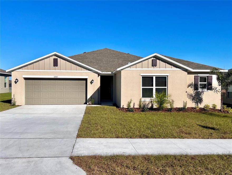 New Construction 4 bedrooms, 2 baths, 2 car garage.  Granite kitchen counter tops with island.  Tray ceiling in primary bedroom with 2 walk in closets.