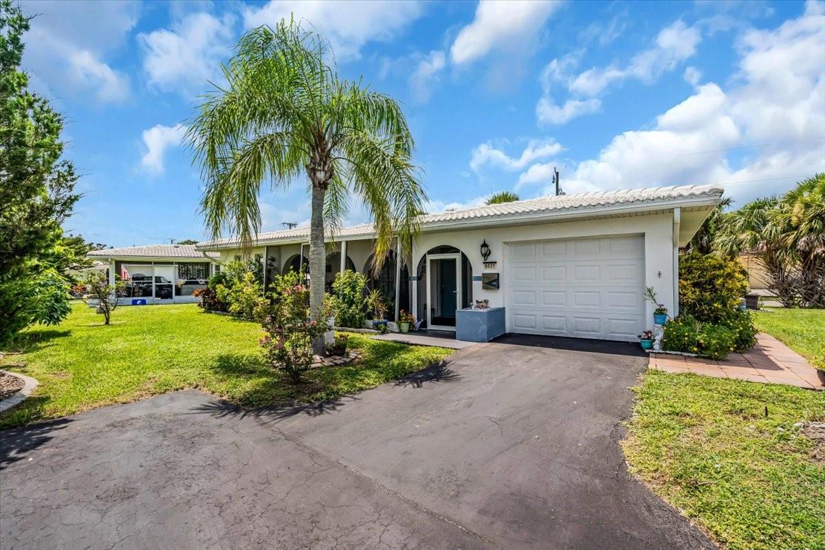 Welcome to one of the largest homes in Leisure Villas West! This home is located on a dead end street and the roads in the community are Private. The home is not in a flood zone and sustained no hurricane damage. They didn't even lose electricity.
This property is beautifully maintained and updated, featuring consistent tile flooring throughout.
Upon entering, You'll find a spacious screened-in front porch, adorned with arched walls that showcase unique architecture. The home boasts an updated eat-in kitchen, complete with quartz countertops, a stunning glass backsplash, and stainless steel appliances that are included. The refrigerator comes equipped with an ice maker and a filtered water system, along with a deep farmhouse sink and a pantry closet for added convenience.
The master bedroom is generously sized, able to accommodate a king-size bed, and includes a large walk-in closet and a jetted tub in the bathroom.
At the rear of the home, you'll discover a fully enclosed area that provides additional living space, with fences allowed on the property line.
Leisure Villas West is a 55+ community located on a private road that is minutes to the world famous Warm Mineral Springs, shopping, gas, restaurants and more. The beaches are within 20-30 min drive. The community features amenities such as a shuffleboard court and a park/picnic area. The HOA fee is only $80 per month, which covers some exterior maintenance, lawn care, common area taxes and insurance, and road maintenance. Utilities are underground and owner states in the last 23 years she has only lost power twice.