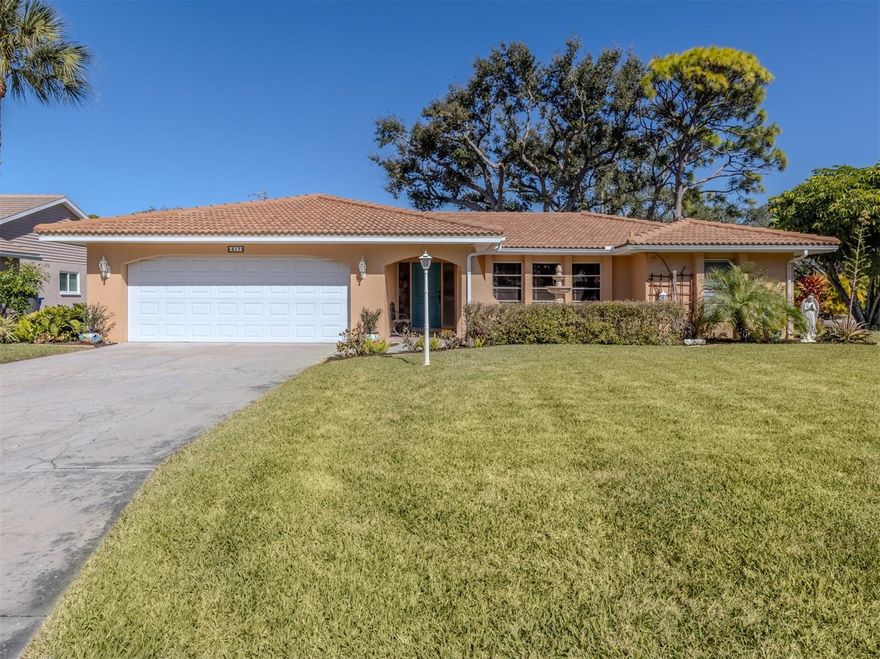 This impeccably maintained three-bedroom, two-bath residence offers a desirable split floor plan and is in the sought-after community of Sorrento East. On a spacious corner lot, the property enjoys mature landscaping and inviting curb appeal. The expansive extended screened lanai creates an ideal outdoor living space, ideal for hosting gatherings, dining alfresco or simply relaxing while enjoying Florida’s beautiful year-round climate. Inside, the thoughtfully designed layout provides comfort and functionality. The updated kitchen serves as heart of the home, showcasing elegant quartz countertops, Shaker wood cabinetry and sleek stainless steel appliances. The combination of quality finishes and smart design makes this space equally suited for casual family meals or entertaining guests. Just beyond, a tranquil fountain outside the front window offers a soothing focal point and adds to the home’s peaceful ambiance from the moment you enter. The bedrooms feature stunning bamboo flooring, bringing warmth, durability and a touch of sophistication to private living areas. The spacious primary suite is a retreat, complete with a versatile flex space that can easily adapt to your lifestyle needs. Whether envisioned as a home office, fitness room, cozy den, nursery, hobby space or transformed into an oversized walk-in closet, this bonus area provides exceptional flexibility. Ideally just minutes from pristine Gulf beaches, scenic Legacy Trail and convenient Interstate 681 interchange, the home also offers proximity to a wide array of restaurants, shopping destinations, and highly rated schools, including Pine View School for the Gifted, which serves second through 12th grade. Combining an outstanding location with thoughtful updates and versatile living spaces, this residence delivers everyday comfort and lasting value.