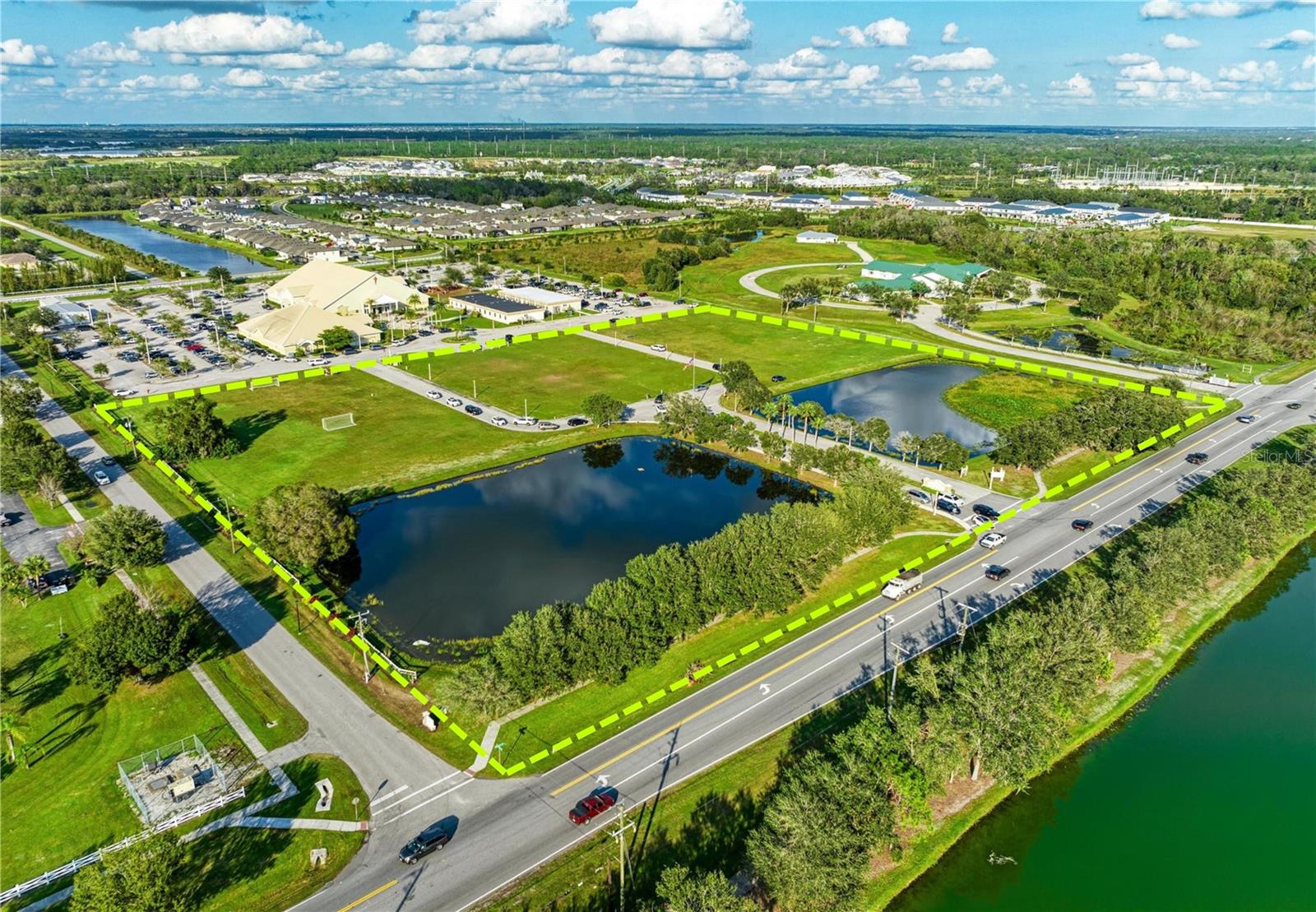 11 +/- acres for sale! This is a RARE OPPORTUNITY to acquire versatile land in the heart of Sarasota just South of Lakewood Ranch and the rapidly developing communities of Waterside Place. This property sits adjacent to Faith Baptist Church on Fruitville road, just east of the Fruitville initiative. As Sarasota continues to develop Eastward, this property stands to be a valuable centerpiece in the community. The infrastructure and utilities are already in place for anything that would be approved under a Special Exception, or a rezone and the owner has started the process for Special Exception in order to fast track approvals for the buyer. The “OUR” zoning provides many opportunities and use cases for the use of the property. See the attachments for a comprehensive list of uses which could be approved under a “Special Exception.” The way this property is offered allows entitlements to be calculated using the whole 22+/- acres of the entire parcel and the Seller will allow use of some of the 600 parking spaces and perhaps some of the facilities of the existing campus. Owner financing is a possibility for an approved use as long as the use is compatible with the church. The owners would also consider a long-term lease or a lease-purchase.