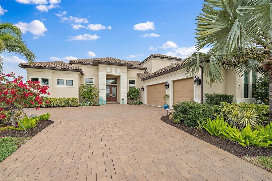 Welcome to the maintenance free resort style community of Legacy Estates on Palmer Ranch. Offering the largest unobstructed front view Taylor Morrison lot with the rarely available waterfront Mercedes model offering an open floor plan with four bedrooms, four and a half full baths and den with plenty of outdoor and indoor entertaining space. The natural gas kitchen has upgraded appliances and large walk-in pantry. Many custom features have been added to include entire house solar panels, new lighting fixtures throughout, new paint throughout entire interior of home, new landscaping, water softener hurricane windows on front and second level of the home, and more. Closely located near the Legacy Estates neighborhood entrance to Legacy Trail. Legacy Estates is a gated community delivering resort-style amenities such as a clubhouse, onsite Bahama Bar restaurant, fitness center, yoga room, massage room, pickleball, tennis courts, three dog parks, nature trail, spa and onsite management located near top rated schools.