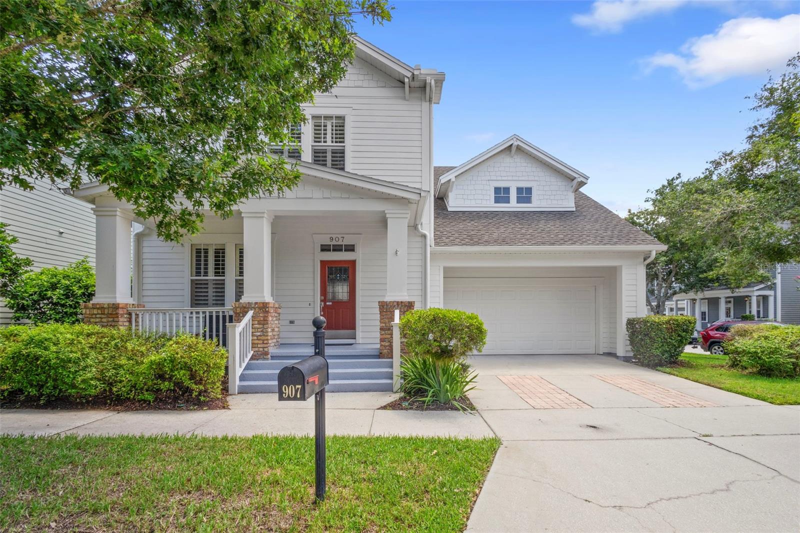 Upgraded home with 3 bedrooms +2 & half bathrooms +flex room (dining room) +bonus room (which can be easily converted to the 4th bedroom) +2 car garage +front & back porch on a corner lot in the beloved town of Celebration, FL. Replaced NEW: shingle roof in 2020, kitchen appliances in 2022, main AC unit in 2023, second AC unit in 2024, hot-water-heater in 2024, and washer/dryer in 2025. Crown molding and plantation shutters all through the home. Granite countertop kitchen with island. A few minutes walk to Spring Park community pool & playground in South Village, Celebration, one mile to downtown Celebration, and not even 10 miles to the world-famous Walt Disney World. Good access to major amusement parks, Orlando International Airport, Downtown Orlando, many selections of shops and restaurants, etc. Enjoy full of amenities which Central Florida offers and the Celebration life.