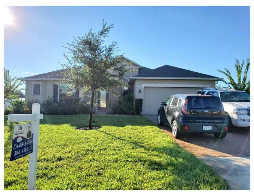 Stunning, 3 bedroom, 2 bathroom, 2 car garage home in the beautiful community of North Ridge on just under half an acre. Open floor plan concept featuring an eat in gourmet kitchen with large breakfast bar, double ovens, granite countertops, stainless steel appliance, walk in pantry and ample counter space. Master bedroom features an oversized walk in shower with 3 shower heads, his/hers sinks in a granite countertop and a spacious walk-in closet. Large custom built shelves accompany the flex room. Built-in surround sound in dining, kitchen, library & living room . Enjoy tons of natural light and above average storage as well. Exit the rear of the home through one of two sliding doors to the oversized patio, great for entertaining! Plush St. Augustine grass with immaculate landscaping...

Sub Panel in garage for easy hookup to a generator. Landscaping and irrigation run on well water. Square footage from tax rolls. All info intended to be accurate but can't be guaranteed.