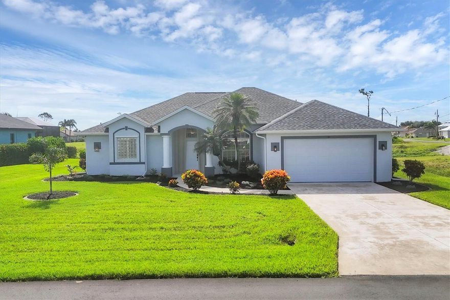 Sunny and Bright! This spacious White Marsh home has freshwater canal views (new roof 2023). Enjoy your morning coffee and watch the Birds fish for their breakfast. The split floor plan is ideal for entertaining with a large kitchen that opens to the family room. Corian counters with bar area as well as breakfast nook making cooking a delight( new range, microwave and dishwasher Nov 2024). Step out the sliders and go for a swim in your 776 to SunnyBrookpool. A screened lanai covers the HEATED inground pool (screen replaced in 2023). The pool deck has recently been painted. The generously sized master bedroom offers a large walk-in/through closet, built in cabinets that offers ample storage and sliders out to the lanai(new carpet Nov 2024). The en-suite master offers dual sinks a walk-in shower as well as soaking tub. On the other side of the house you will find 2 additional bedrooms and a full bath. The perfect amount a privacy for your guests. The landscaping is well established offering the tropical feel we are all seeking. The home is equipped with hurricane protection. Located in the deed restricted community of Rotonda West. A golf community offering 99 holes of golf, walking trails and social clubs. The warm breezes and azure waters of the Gulf of America are a short drive away. Now is the time to make your Florida dreams come true...