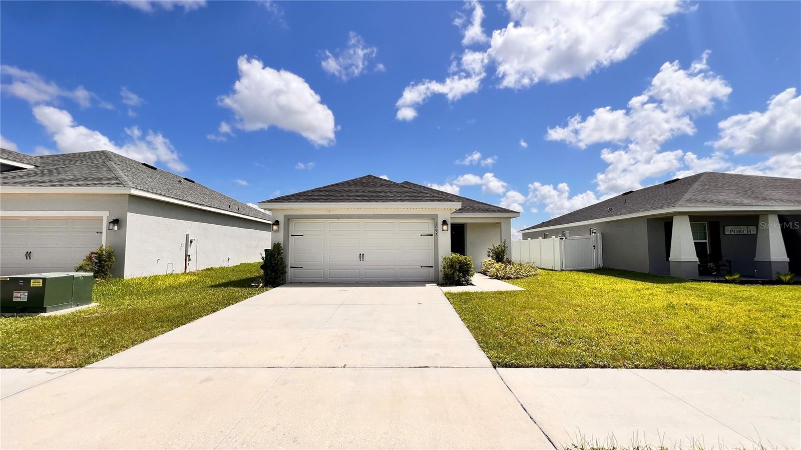 This beautiful 3-bedroom, 3-bath home offers carpeted bedrooms for added comfort, with sleek tile floors throughout the rest of the living spaces. The modern kitchen comes fully equipped with stainless steel appliances, perfect for those who love to cook and entertain. The large open backyard provides plenty of space for outdoor activities and relaxation.
Located in a vibrant community, residents can enjoy a range of amenities, including a dog park designed with separate areas for large and small dogs, complete with fountains and benches for convenience. There's also a shaded playground, as well as common areas featuring gazebos, picnic tables, and benches—perfect for gathering with friends, family, and neighbors. The scenic open spaces and ponds add to the charm of the neighborhood.
This home is situated within the Polk County School District, with nearby schools including Sandhill Elementary, Lake Marion Creek Middle School, and Haines City Senior High. The location offers easy access to major roads, just 1.2 miles from US-17, 2.7 miles from US-27, and 11.2 miles from I-4, making commuting a breeze. For those who love to visit the theme parks, Walt Disney World Resort is just 20 miles away.
Don’t miss out on this gem!
The Required, Essential Resident Benefits Package enhances your renting experience for only $34 each month. Tenants enjoy valuable services designed to support your lifestyle and future plans, ensuring convenience and peace of mind throughout your tenancy.