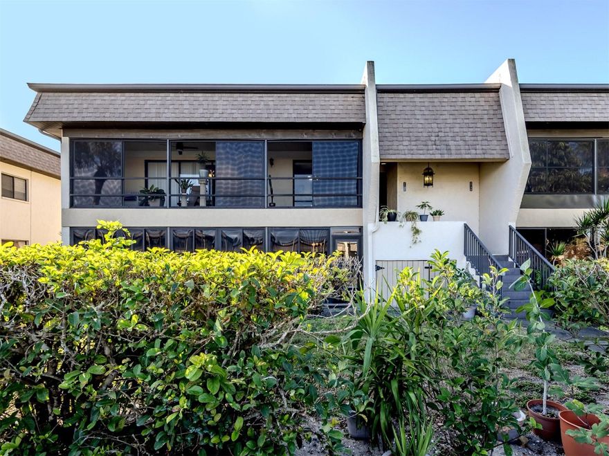 Updated 55+ Condo minutes from Downtown Venice and the Beach. Not in a flood zone. Discover refined living in this beautiful updated, light filled 2nd floor residence in the sought after community of Villa Nova. The open airy floorplan boasts newer laminate flooring throughout, installed in 2023, updated kitchen and baths, newer A/C and water heater. Extra storage can be found in the large hall closet. A very large lanai that adds about 200 sq ft of living space and the laundry room has a utility sink. Tasteful finishes and new vinyl sliders leading to a tranquil lanai (with a terrific faux slate tile floor) is perfect for relaxed indoor-outdoor enjoyment.  A new roof (2025) adds both peace of mind and long term value.  Residents of this well maintained community enjoy the following amenities, heated pool, library in clubhouse, and a healthy reserve. Ideally located  minutes from the boutiques and downtown Venice approximately 3 miles from the Beach. This home offers a blend of comfort, convenience and the best of Florida living.