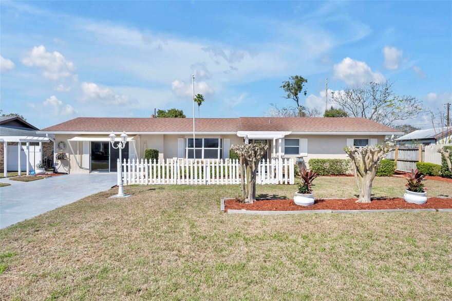 Curb Appeal adorn this 2208 TOTAL Sq Ft; 1714 Heated Sq Ft- BREATH OF FRESH AIR! DO NOT be FOOLED! So much space & opportunity in the Garage Conversion used currently as a great room could be possible GIGANTIC Primary Bedroom! This well-maintained, proudly owned by the same family since 1976 comes with PEACE OF MIND HOME WARRANTY! Through the door awaits this hand-crafted home updated with care, quality, all while holding its classic charm. Adding to the curb appeal is the Picturesque Bay Window with a peaceful view of the flower gardens. 15.4 x 12.10 Living Room has stylish new carpeting & versatile flooring throughout the home, neutral palette, & thoughtful design creating a serene ambiance. Heart Of The Home REMODELED GOURMET KITCHEN features upgraded solid wood cabinetry, complete suite of Stainless Steel Appliances with NEW stove, NEW dishwasher & 6 month NEW microwave, Granite countertops, & Stone Backsplash. Charming kitchen has cabinetry galore with its additional generously sized pantry. Open to dinette serves to delight in visiting while cooking, or accommodating gatherings in the 19.7 x 9.10 light & airy dining room; abundant daylight beaming in through the sliding glass doors & large windows. TWO SETS of sliding glass doors! Off dinette leads to the carpeted elongated Lanai; outside is your private oasis & feeling the relaxation suggests you sit back, grab a glass of wine and relax. The 2nd set of sliding doors lead to the 21.2 x 15 patio with plenty of seating & quiet for morning to read, relax & enjoy a cup of tea.This ample 15 x 10 Primary Bedroom will fit a queen bed nicely or even a king. The timeless chic in the en suite bathroom with fully tiled ceramic shower & tub, sizeable vanity are delightful.  Cozy Bedroom 2; 11.6 x 9.8 also with a queen bed & closet. Nostalgic charm bathroom in a sweet sage green with fully tiled walk in shower. Sage Green is one of the 2026 BATHROOM TOP colors of the YEAR! Entertaining, hosting, & gathering is MADE for this spectacular property w/multiple gathering places! THIS 19.5 x 13.8 GRAND GREAT ROOM has SO MANY possibilities! COULD IT BE?  College Kid Condo, MIL Suite, Office, Nursery, Family Recreation! Private entrance, laminate flooring and VOLUMINOUS SLIDING GLASS DOORS with exceptional light funneling in, a retractable awning & spacious area for whatever you choose! One of the home’s standouts features is that it’s open & airy perfection indoors & outdoors for hosting, entertaining, holidays, enjoying quiet moments, or soaking in views of nature and relaxation. MASSIVE backyard, containing plenty of space for guests, entertaining, parties, BBQ's and so much more for your leisurely enjoyment. POOL? There is PLENTY of space! SHED on concrete slab STRUDY for storage. A summary of the numerous upgrades include: NEW CARPET 2025, 2017-Roof (4-Point peace-of-mind!), 2017-HVAC, 2017-HWH, 2021-Drainfield
Pack your bags & move right into this CUTIE PUTUTIE! You have convenience and peace of mind! The location offers unparalleled convenience, with nearby access to major highways, Min's from i4! Local colleges, medical facilities, shopping & dining areas situated in the heart of Volusia County. Residents enjoy proximity to all Disney Parks, Daytona, Orlando or Sanford Airport. This home is a perfect blend of charm, comfort, & convenience, offering a rare chance to create lasting memories in a cherished community. Don’t let this opportunity pass you by—schedule your private showing!