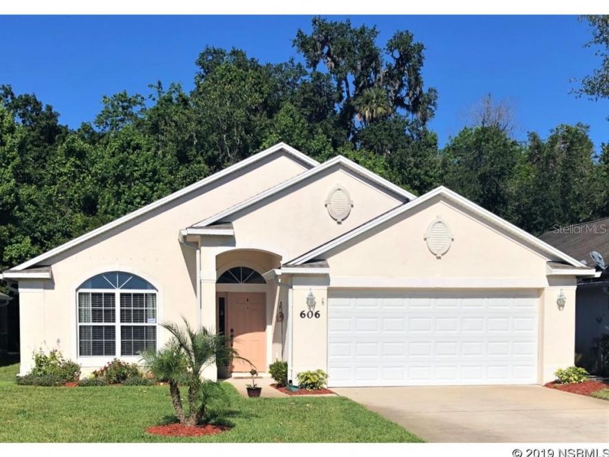 BRIGHT AND SPACIOUS HOME ON A WOODED PRESERVATION LOT IN A GATED COMMUNITY showcases an open floor plan with vaulted ceilings, GRANITE kitchen counter tops with breakfast bar and stainless steel appliances.  Refrigerator, dishwasher and garbage disposal have been recently replaced. Water Filtering Unit installed for kitchen faucet and refrigerator.  Ceramic tile in foyer, kitchen, bathrooms and family room lend to the carefree Florida lifestyle.  Double slider opens to screened rear porch - ideal for grilling and entertaining.      

NEW AIR CONDITIONER INSTALLED MAY 2019. 

HOA includes pool, clubhouse w/workout room and lawn maintenance.   Coral Trace is conveniently located off I-95 giving quick and easy access to the beaches, shopping, restaurants, universities, schools, airports and theme parks. A bike trail is located  close to the community entrance.
All information is intended to be accurate but is not guaranteed. ;Water: City
