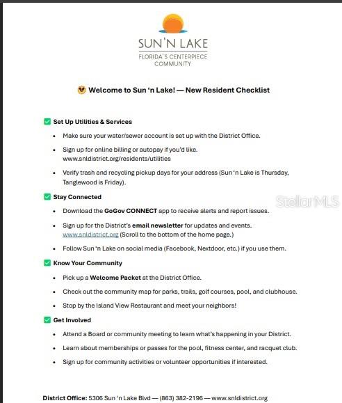 SUN N LAKE - Residential