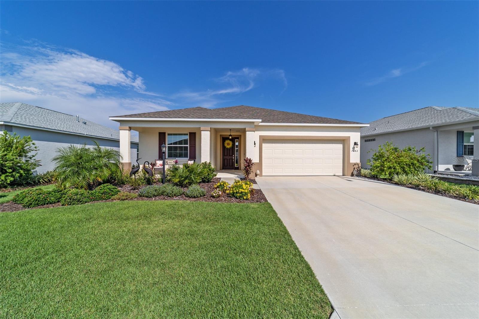 Don't miss this rare opportunity to own a better-than-new 2023 Sunflower model with over 1900 Sq. ft. of living space, an oversized 2 car garage and over $36K in upgrades. This 3 bedroom 2 bath meticulously maintained home has been thoughtfully designed from high-end finishes to an integrated Alexa-enabled smart home system. Just move in and enjoy; as there is no need to buy light fixtures, ceiling fans or appliances--All are included.
This open-concept floor plan is anchored by elegant ceramic tile flooring that flows seamlessly through the main living spaces and cozy carpet in the bedrooms. The gourmet kitchen is a chef's dream, showcasing a gas range, quartz countertops, and custom flat-panel cabinetry with stylish crown molding. Under-cabinet lighting and designer pendant lights over the island add a warm, sophisticated touch.
The primary suite is a private retreat and offers ample space with a large walk-in closet and en-suite bath which features a luxurious walk-in shower and built-in bench seating. The laundry room is large with access to the Primary Suite Closet for your convenience. The large front and back porches offer extended living space-great for entertaining. All of this and a neutral Color-scheme -- great for adding your personal touch.
Make an appointment today to experience this Sunflower model for yourself.