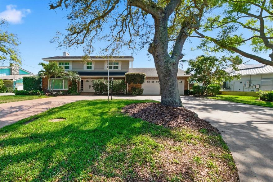 Welcome to your slice of paradise tucked away in the quiet Skyview Shores neighborhood. This beautiful waterfront home offers open water views of the Bay, the Gulf, and the iconic Sunshine Skyway Bridge.  These are the kind of views that instantly make you slow down and appreciate the moment.

With 3,518 square feet of living space, this traditional-style home was designed for comfortable coastal living and easy entertaining. As soon as you walk through the front door, you’re greeted with a glimpse of  water views that remind you why waterfront living is so special. The home includes a flexible office/den or media room, along with a welcoming living room perfect for gathering with family and friends.

Toward the back of the home, the space opens into a relaxed family room, dining area, and spacious kitchen that flow naturally together. Large glass sliders all along the back bring the outdoors in and lead you straight to the backyard oasis. The kitchen features a large island that’s perfect for hosting, sharing meals, or simply enjoying your morning coffee while watching the sunrise over the water.

The home offers two primary suites, one on the main level with peaceful water views, and another upstairs that serves as a private retreat. Upstairs has 3 additional bedrooms.

Step outside and you’ll understand what Florida living is all about. The backyard feels like your own private waterfront escape, complete with a large pool, spacious deck for entertaining, and an outdoor shower after a day on the water. Imagine summer pool days, sunset dinners, and relaxing evenings with the Bay breeze.

For boating lovers, the property also features a working dock with davits and a seawall. And while the home feels like a peaceful retreat, you're still just minutes from I-275 and vibrant downtown St. Petersburg with its restaurants, museums, and waterfront parks.

If you’ve been dreaming about laid-back waterfront living with incredible views, this home is ready to welcome you.

Come experience it for yourself.