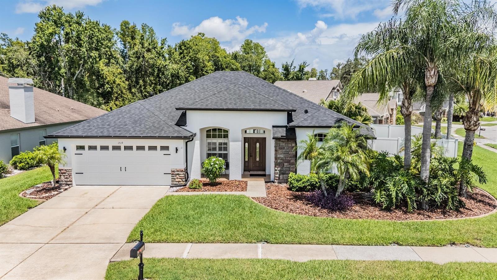 UPDATED 4 BEDROOM, 3 BATH WITH 2 CAR GARAGE HOME ON LARGE CORNER LOT IN TRINITY. 3-WAY SPLIT
FLOORPLAN, WITH ONE BEDROOM AT THE BACK OF THE HOUSE WITH ACCESS TO OWN BATH. HIGH CEILINGS THROUGHOUT,
LOTS OF NATURAL LIGHT WITH PLANTATION SHUTTERS ON WINDOWS. LOTS OF CABINETS AND COUNTERTOP SPACE.
KITCHEN HAS WALK-IN PANTRY AND GAS STOVE! LARGE MASTER SUITE WITH SLIDERS TO PATIO, 2 WALK-IN
CLOSETS, MASTER BATH WITH DUAL SINKS AND BEAUTIFUL WALK-IN SHOWER. GOOD-SIZED SECONDARY BEDROOMS
AND 3RD BATH OPENS TO BACK YARD. INSIDE LAUNDRY ROOM. GAS WATER HEATER HELPS KEEP UTILITY BILLS
LOW. NO CDD AND GREAT CURB APPEAL. EASY AND CLOSE ACCESS TO SHOPPING, RESTAURANTS AND BEACHES.