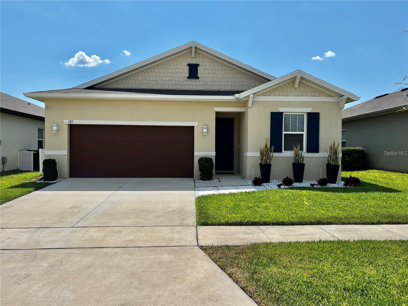 Beautiful 4 bedroom 2 bath conveniently located minutes from Champions Gate in a community with pool SUMMERS CORNER. This gorgeous home offers open floor plan perfect for family gatherings and convenient sliding door leads to relaxing enclosed porch. High ceiling with 8’ ft tall doors. Upgraded ceiling fans, tiled floor throughout with bedrooms carpeted. Beautiful kitchen has plenty of natural light with 42” wood cabinets, granite countertops and spacious pantry closet. Dining & living has a custom wall design. Splendid Master Bedroom with plenty of space. Luxurious master bath with dual vanity, walk-in shower, and large walk-in closet. For your benefit home comes with WATER SOFTENER for the entire house, a GAZEBO in the back patio already with patio furnished, no rear neighbors and backyard is fenced for your privacy. Home is located close to Shopping, Restaurants, Disney Theme Parks, attractions, Beaches, Posner Park… Quick access to highways 27 & I-4, and much more! This won’t last long!!