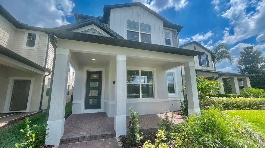 Beautiful home with a stunning contemporary design, premium upgrades, and an unbeatable location just minutes from Disney Parks, top-rated schools, and premier shopping destinations. Property is featured with 4 bedrooms and 3 bathrooms - In law suite on first floor is , modern open floorplan with high ceilings and abundant natural light. Laundry room fully equipped with washer and dryer and a stand alone sink. The community is a resort-style living, families can enjoy top-tier community amenities including pool, fitness center, playground, and a dog park. The house is currently tenant occupied until April 3rd 2026. The house will be ready to show as of April 4th 2026. Be aware there's road constructions around the area.