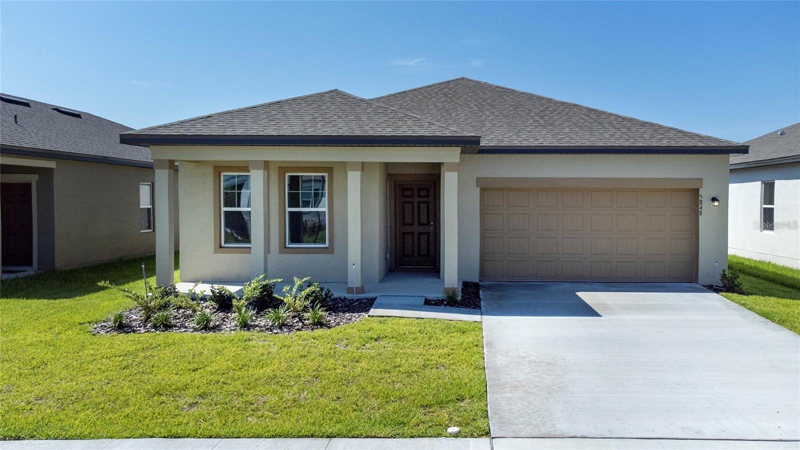 Stunny one-story, 3 bedrooms, 2 bathrooms, with over 1600 square feet. This home features an open concept, a two-car garage, a front porch, and a back patio. Additional Features include: a state-of-the-art kitchen with stainless-steel appliances, granite countertops, upgraded cabinets, and a large walk-in pantry. The roomy master bedroom features a large walk-in closet, a linen closet, a lush bathroom vanity. The laundry room is conveniently located inside. You will also enjoy a landscaped backyard that provides plenty of outdoor space for pets and parties. Come out and see what Starlight! This beautifull community Sunbrooke is located in St. Cloud, FL, enjoy family time at the community resort-style pool, clubhouse and playground. Sunbrooke is just minutes away from Lake Nona and is less than 10-miles from downtown St. Cloud where you can explore many shopping, dining and entertainment options. Residents with families will also enjoy living in an area with highly rated Osceola County schools. You're also just 30-minutes from the Orlando airport, making vacation travel easy!