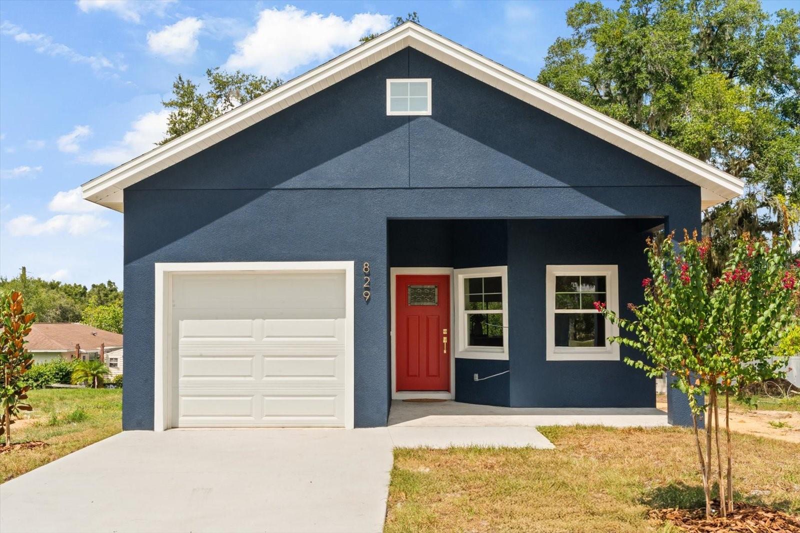 Under contract-accepting backup offers. ********New Construction******* Seller offering up to $5,000 towards closing costs or rate buydown*******Welcome to this brand new 3 bedroom, 2 bath home in the heart of Eustis! with no HOA and just minutes away from charming Downtown Eustis, this modern gem offers 1,154 sq ft of stylish living space. Enjoy a cozy electric fireplace, an open layout with quartz countertops, luxury vinyl flooring, and elegant gold fixtures. The beautiful navy- blue exterior adds curb appeal, making this home ideal for first- time buyers or those looking to downsize. Don't miss your chance to own a stunning new construction home in a prime location-this one truly shines!