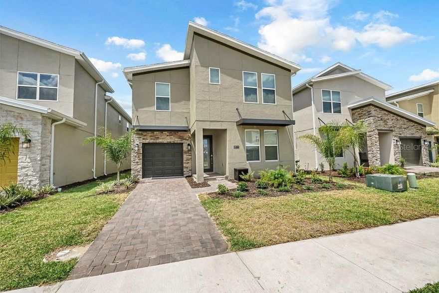 Experience luxury living in this spacious and professionally decorated 6-bedroom, 5-bathroom home located in the  Champions Gate community. This beautifully furnished residence features an open-concept layout, a modern kitchen with stainless steel appliances and granite countertops, and a private screened-in pool perfect for relaxing or entertaining. The home features a 1-car garage, in-unit laundry facilities, and ample storage space. Residents can also enjoy access to resort-style amenities, including the Oasis Clubhouse, fitness center, pool, and more. Conveniently situated near shopping, dining, major highways, and theme parks, this home provides the perfect balance of comfort and convenience for long-term living.