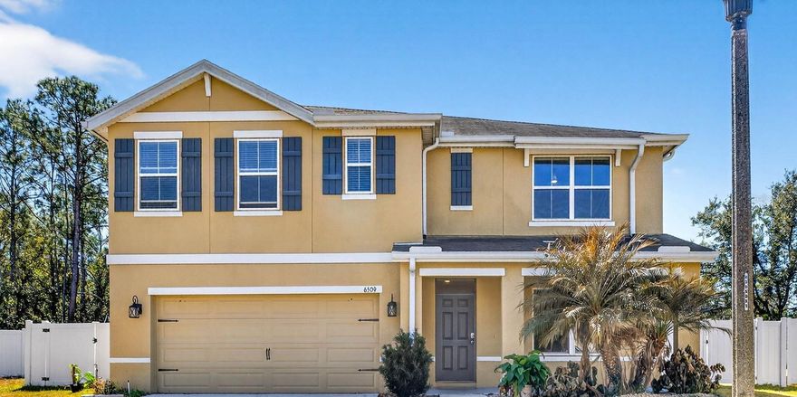 This 2018 built two-story home offers the kind of space that truly grows with you, 6 bedrooms  plus a dedicated office and 3 full bathrooms. The amazing layout has made great use of each space giving everyone room to spread out while still feeling connected. One of the oversized bedrooms with elegant double doors has been used as a family TV retreat, perfect for movie nights or a second living space.
But the real magic begins out back.
Step outside to your private backyard oasis featuring an exceptionally large, newly built pool (2024) with a spa, all enclosed within a massive screened lanai. Whether it’s summer pool parties, quiet morning swims, or hosting under the stars, this backyard was designed for memory making. The home backs up to a peaceful conservation area, offering privacy and a serene natural view, no rear neighbors. The large yard is fully fenced, making it ideal for pets or play.
Inside, you’ll find durable and stylish LVP flooring, Kinetico water softener and reverse osmosis system, central A/C, forced air heat, and a functional layout that balances openness with defined spaces. The home also features permanent Trimlight exterior lighting, so you can celebrate every season without ever climbing a ladder again.
And beyond your front door, Silverado Ranch is known for its vibrant, outdoor loving community. Residents enjoy a community resort-style pool, playground, party pavilion, and dog park, and it’s common to see families strolling with pets and riding bikes throughout the day.
This home is nearly vacant and ready for its next chapter.
If you’ve been looking for space, lifestyle, privacy, and a backyard that truly feels like a destination this is the one.