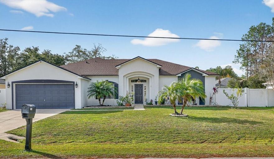 Experience the ultimate Palm Coast lifestyle in this stunning 3-bedroom, 2-bath pool home, boasting over 2,300 square feet of expansive living space and soaring 10-foot ceilings. Extensively updated between 2021 and 2025, this residence features a new roof, a new air conditioning system with a 10-year warranty, sleek new quartz kitchen countertops, a modern kitchen sink and garbage disposal, a built-in wine cooler, an elegant electric linear fireplace, a beautifully refreshed shower in the owner’s bathroom, and fresh paint both inside and out.
Step through the grand entry into a bright, open dining and living area that flows seamlessly into the spacious kitchen, complete with a center island that overlooks the inviting family gathering room. Here, a striking linear fireplace serves as the focal point of the entertainment wall, complemented by a convenient mini bar. The generous owner’s suite occupies one entire side of the home for maximum privacy, while the two secondary bedrooms are thoughtfully split on the opposite side. Abundant expansive windows flood the interiors with natural light and provide serene views of the sparkling swimming pool. Outside, a privately fenced and meticulously maintained yard offers ample space for gardening, play, and all your favorite outdoor activities, making this home the perfect retreat for relaxed Florida living.
Palm Coast, Florida, nestled along the northeast Atlantic coast between St. Augustine and Daytona Beach, is a relaxed destination known for its pristine natural beauty, outdoor recreation, and laid-back vibe.