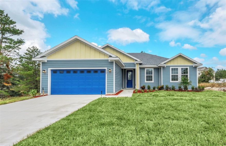 ***BEST DEAL IN POINCIANA VILLAGES*** Looking for a NEW home, but the Builder has NO inventory?!! Are those HIGH HOA and CDD fees driving you insane?!! Come see this BEAUTIFUL 1,773 sqft 3bd/2ba WITH a Den NEW CONSTRUCTION home built in the West Village Community of Poinciana!! From the moment of arrival you’ll love POP of color to the exterior elevation and the curb appeal of the LUSH new landscaping that is IRRIGATED!!! As you enter the home, you'll feel invited by the high ceilings and openness of the floor plan!!! Your eyes will automatically span across the oversized Great Room plan and LOVE how the area flows into the Kitchen. The upgraded carpet and padding is sure to be the softest you’ve felt in a LONG time!! In the Kitchen you’ll adore the premium cabinets with Crown Molding, solid surface countertops, recess canned lighting, dishwasher, Stainless Steel range, and Microwave. The spacious Master suite is positioned in the back of the home and is sure to fit that King Sized Bed you plan to bring!! In the Master bath you’ll enjoy the dual sink, walk in closet, and oversized garden tub!!! On the other side of the Great Room is the hallway that leads to the secondary bedrooms which will certainly provide some privacy when the little ones or guests are asleep!! This is DEFINITELY the next place you’ll want to call HOME!! Hurry and make an appointment because this jewel won’t last long!!!