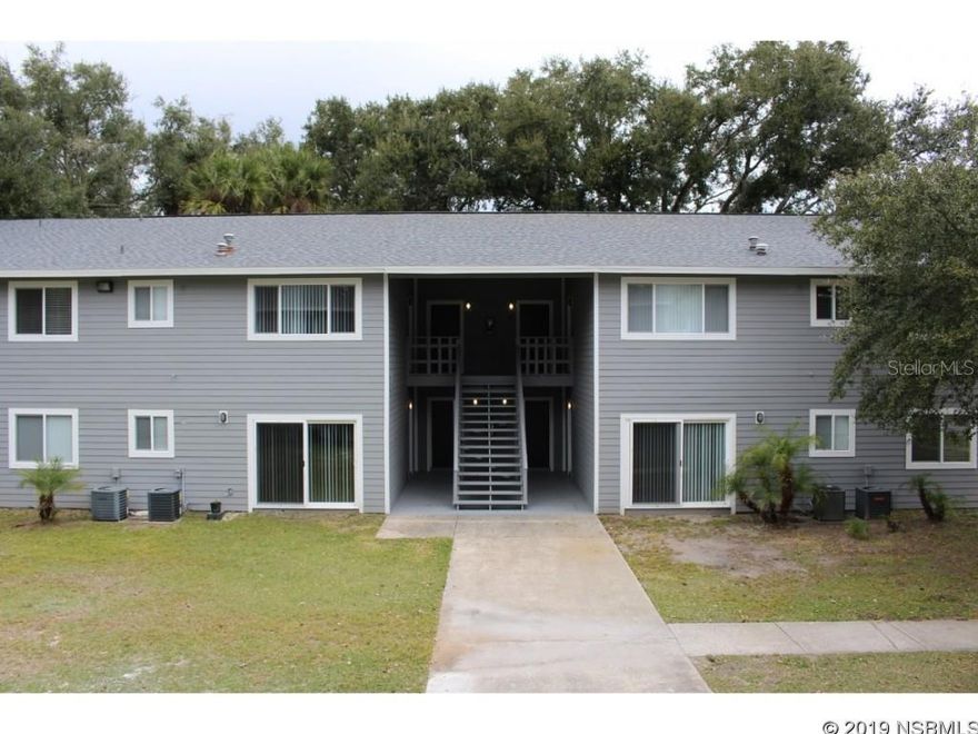 Across the street from the New Smyrna Beach Golf Course - Property was just recently fully renovated top to bottom 37 units -24 units 2 bed 1 bath apartments and 13 units 3 bed 2 bath town-homes  Each 2/1 is approximately 1012 sq ft each and Each 3/2 is approximately 1250 sq ft each  with 61 parking spaces and an Extra Building pad to build a new building (8 units). All of these items are NEW: Roofs, Windows, Sliding Doors, Siding, Paint in and out, Bath and Kitchen cabinets, Granite counter tops, Stainless steel, Faucets, Carpet (upstairs), Vinyl (upstairs wet areas), Tile (downstairs), Sinks, Shower Valves, Common lighting, Repaved Parking Lot, Retention pond pump, Gutters, and Blinds. Most AC units new, Most new hot water heaters, Washer Dryer hookup in each unit. Recently new Certificate of Occupancy, Recently inspected by Fire Department and Building Officials. Units are filling up with more tenants every month and the property is over half full now. ;Water: City