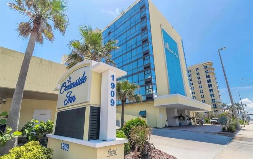 Oceanfront studio condominium located at Oceanside Inn, offering direct beach access and flexible short term rental potential. Positioned on the fourth floor, this fully furnished unit captures open Atlantic views and delivers a straightforward, efficient layout ideal for personal use or income production.

The interior is move in ready and configured for easy turnover, combining sleeping, dining, and living space in a bright coastal setting. Owners have the option to self manage or participate in the building’s on site rental program, allowing flexibility between hands on control or a more passive approach.

Oceanside Inn amenities include an oceanfront pool, tiki bar, sun deck, outdoor lounge areas, and a 24 hour front desk. Centrally located in Daytona Beach Shores, the property sits close to dining, entertainment, and year round tourism demand.

A clean, true oceanfront studio offering location, view, and rental flexibility in one of Florida’s most visited beach markets.