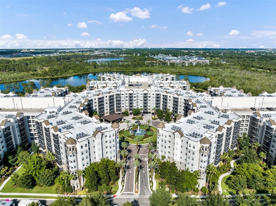 The Orlando Investment Dream! This fully furnished 2-bedroom, 2-bathroom condo is located in The Grove Resort & Spa, one of Central Florida’s top vacation investment communities! Situated on the 5th floor with sweeping tree-line & courtyard views. Located just minutes from Disney World, and close to Universal Studios and SeaWorld. The open-concept floor plan features a beautifully designed kitchen, spacious great room, and oversized windows that fill the space with natural Florida sunlight. Enjoy peaceful views from your private balcony, and relax in the primary suite with a spa-style bathroom offering a garden tub, tiled shower, and dual vanities. The split-bedroom layout ensures privacy, and the unit includes four large-screen TVs. Incredible resort amenities include the Surfari Water Park with a FlowRider® surf simulator, lazy river, water slides, zero-entry pool, activity pool, three additional pools, a jacuzzi near the building, private cabanas with food & drink service, on-site dining at Longboard Bar & Grill, spa, fitness center, arcade, and more. This turnkey investment includes all current bookings at closing, with on-site management handling hotel operations and maintenance for truly hands-free income. Schedule your private showing today!