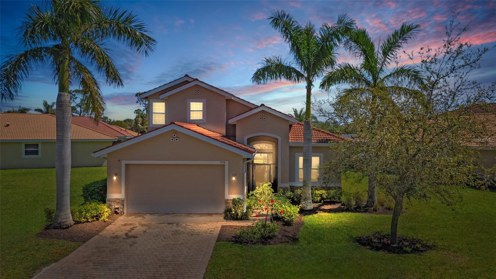 Nestled in a vibrant gated community, this stunning two-story home offers the perfect combination of style, comfort, and modern upgrades. With 3 spacious bedrooms, 2.5 bathrooms, and a versatile loft, this home provides ample space for families or those who love to entertain. The open-concept living area flows seamlessly into a beautifully appointed kitchen featuring granite countertops, 42” cabinets with crown molding, stainless steel appliances, and under-cabinet lighting. Large windows invite natural light while offering serene views of the nearby lake and natural preserve. The primary suite is a private retreat with a spa-like ensuite and generous closet space. Elegant tile flooring runs diagonally throughout the main living areas, complementing the home’s upscale finishes. Beyond the home, enjoy resort-style amenities just a short walk away. The community clubhouse boasts a gathering room with a full kitchen and large video screen, a state-of-the-art fitness center, an aerobics studio, and a billiards area. Outdoors, unwind in the sparkling pool and spa, or stay active with tennis courts, basketball courts, and a playground. For boating enthusiasts, the community offers a private boat ramp with Gulf access, making waterfront adventures a breeze. During the season, take advantage of the free trolley service to downtown Fort Myers, providing convenient access to shopping, dining, and entertainment. Ideally located near top-rated schools, this home offers an exceptional lifestyle in a sought-after neighborhood. Don't miss this opportunity—schedule your showing today!