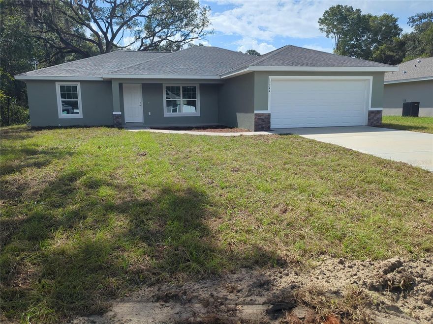 One or more photo(s) has been virtually staged. MOVE IN READY!! Beautiful new construction home! Luxury Plank Vinyl flooring throughout all living and common areas, tile in bathrooms, and carpet in the bedrooms. Open floor plan with dining area and eat-in kitchen, all done in neutral, pleasing colors. Inside laundry with W & D hook-ups. Walk-in closet + regular size closet in Master bedroom. Stainless steel appliance package in the kitchen. Cabinets are burlap shaker-style with light luxury quartz countertops. Stacked stone on the exterior entrance. Please see attached documents from Builder (Builders Contract Addendum & Warranty) Actual photos are attached plus virtually staged model home photos for reference. 
**Builder offering credits towards buyer's closing costs! Inquire about our preferred lenders!**
