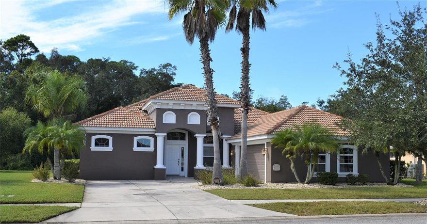 Beautiful home in desirable Maribella section of Venetian Bay. This Mediterranean style home with tile roof has a screened pool and large lanai area with decorative pavers. The fenced back yard borders a nature preserve. The home is beautifully landscaped with irrigation sprinklers and also includes a security system. The interior contains a built in entertainment center, custom chair rails and breakfast nook featuring a three piece bay style window overlooking the pool and backyard. Marble kitchen backsplash and window sills add an elegant accent. Conveniently located adjacent to the New Smyrna Beach/Port Orange city limits which provides quick access to the assets of each community. ;Water: City