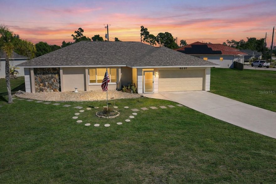 Move-in ready pool home in the boating community of Gulf Cove featuring a new roof (2024), brand new hurricane-impact windows, and a tankless water heater, all located in an X flood zone. This beautifully fully renovated 3-bedroom, 2-bathroom home with a 2-car garage offers the perfect blend of modern upgrades and the relaxed Southwest Florida lifestyle.

Step inside to a bright open floor plan with luxury vinyl plank flooring throughout, complemented by coastal-inspired tones of blues and soft grays that create a light, airy Florida feel. The spacious kitchen is designed for both everyday living and entertaining, featuring granite countertops, stainless steel appliances, and abundant cabinetry.

The split-bedroom layout provides privacy for both owners and guests. The primary suite is generously sized, offering a large walk-in closet and an updated ensuite bathroom with a walk-in shower and double-sink vanity. The guest bathroom has also been completely updated, continuing the home’s modern finishes throughout.

Step outside to your private backyard oasis, where the resurfaced pool is perfect for relaxing or entertaining. The home sits on a corner lot, offering additional yard space and privacy.

Residents of Gulf Cove have the option to join the private community boat ramp and waterfront park, providing direct access to the Myakka River, Charlotte Harbor, and the Gulf of Mexico—perfect for boating, fishing, and kayaking. Membership is very affordable at just $75 per year for the boat ramp and $75 per year for the park.

Conveniently located about 20 minutes from Englewood Beach and within 10 minutes of shopping, dining, golf courses, marinas, and everyday conveniences, this home offers the perfect combination of modern upgrades, boating access, and the Southwest Florida coastal lifestyle.