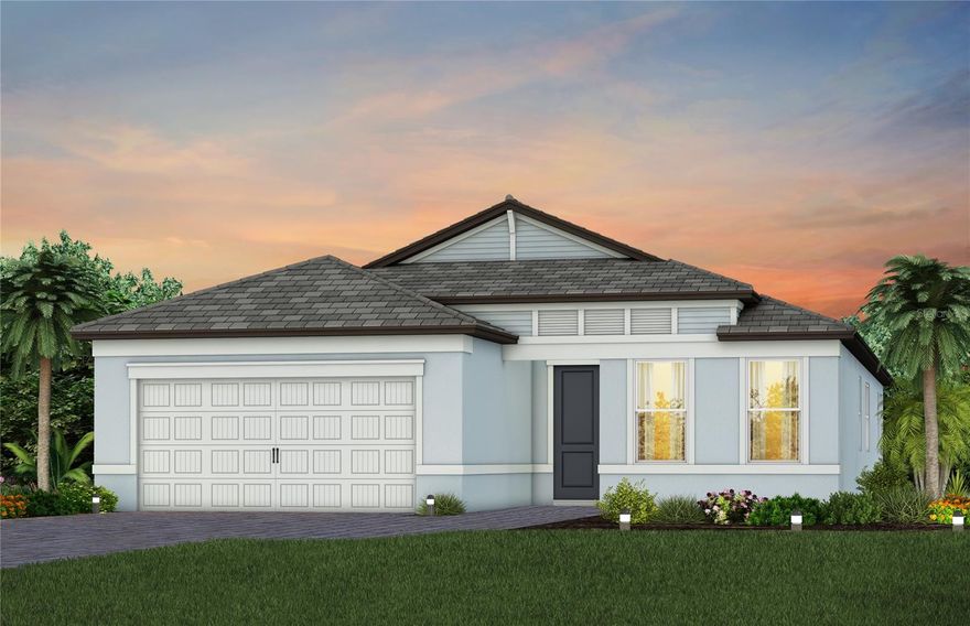 Under Construction. Pulte Homes is selling new construction home at Longmeadow at North River Ranch, ideally located in Parrish, FL.  Enjoy endless amenities including a clubhouse, resort-style pool, beautiful walking trails, and a fitness center. Plus, relish in the ease of reaching Downtown Tampa, St. Petersburg, and Sarasota.
Featuring the popular Mystique floor plan with an open-concept home design, this home has all the upgraded finishes you've been looking for. The gourmet kitchen showcases a center island with single bowl stainless steel sink, upgraded faucet, 3cm quartz countertops with tiled backsplash, upgraded cabinets, a spacious pantry, and Whirlpool stainless steel appliances, built-in oven and microwave, refrigerator, dishwasher, and stovetop with a wood canopy hood. 
The bathrooms have white cabinets and quartz countertops, dual sinks in the Owner's bath and walk-in shower with heavy glass door. There is luxury vinyl plank flooring in the main living areas, 18”x18” tile flooring in the bathrooms and laundry room and stain resistant carpet in the bedrooms.
This home makes great use of space with a spacious gathering room, an enclosed versatile flex room, a convenient laundry room, and a 2-car garage with epoxy flooring.
Additional upgrades and features include tray ceiling at gathering room, LED downlights in the gathering room, upgraded lighting and hardware, whole house faux wood blinds, and a Smart Home technology package with a video doorbell. 
Enjoy peace of mind with Pulte’s transferable, 10-year Limited Structural Warranty that covers materials and workmanship in the 1st year, workability of plumbing, electrical, HVAC, and other mechanical systems through the 2nd year, various types of water infiltration and internal leaks through the 5th year, and the structural integrity of the home through the 10th year. Plus, we’re currently offering limited-time incentives and below-market rates!