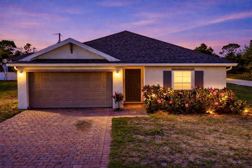 Step into a home where comfort, style and Florida living come together effortlessly. From the moment you arrive, the paver driveway and inviting exterior create a welcoming first impression.
Inside, a bright open-concept layout offers the perfect blend of space and functionality. Ceramic tile flooring flows throughout the main living areas for a clean, cohesive look, while plush carpet in the bedrooms adds comfort where it matters most. Natural light fills the home, creating an airy feel throughout the living spaces.
At the heart of the home is a beautiful kitchen designed for both everyday living and entertaining. Quartz countertops, stainless steel appliances and a generous breakfast bar overlook the main living area, making it easy to cook, gather and stay connected with family or guests.
With four spacious bedrooms, there is flexibility for family, visitors or a dedicated home office. The home also includes window blinds, a smart home system and an irrigation system, offering added convenience and modern functionality.
Step outside to the covered back porch and paver lanai, a perfect spot to enjoy your morning coffee, relax in the evening or simply take in the peaceful surroundings.
Located in the desirable Gulf Cove community, residents have the option to join the voluntary Gulf Cove Property Owners Association, which provides access to the private community boat ramp leading to the Myakka River and out to the Gulf of Mexico. Whether you enjoy boating, fishing or sunset cruises, your next adventure may be just around the riverbend. All of this while being just a short drive to shopping, Boca Grande and the beautiful beaches of Englewood.
If you have been searching for a newer home that offers space, comfort and access to the Florida lifestyle, this one is absolutely worth seeing in person. Schedule your showing today and come experience everything Gulf Cove has to offer.